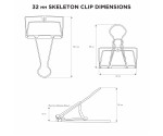 32mm Skeleton Clip - Rose Gold