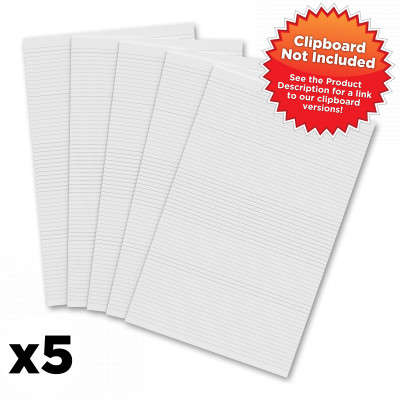 5 Pack - Vertical 11 x 17 MDF Clipboard Notepad