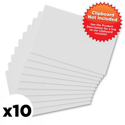 10 Pack - Horizontal 17 x 11 MDF Clipboard Notepad - Blank