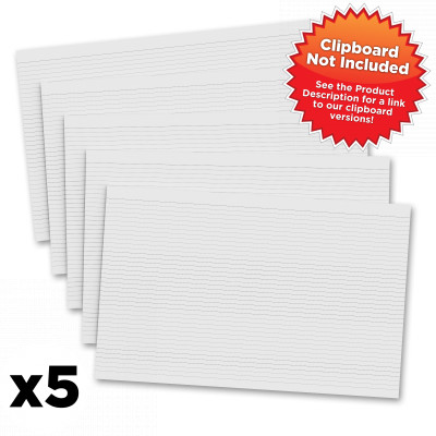 5 Pack - Horizontal 17 x 11 MDF Clipboard Notepad