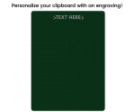 Letter Size 8.5 x 11 Aluminum Clipboard | Green