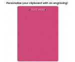 Letter Size 8.5 x 11 Aluminum Clipboard | Pink