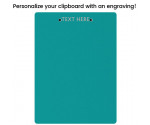 Letter Size 8.5 x 11 Aluminum Clipboard | Teal