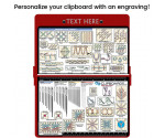 Aluminum Needlework Clipboard - Red