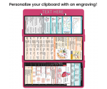 WhiteCoat Clipboard® Trifold - Pink Cardiology Edition