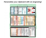 WhiteCoat Clipboard® Trifold - Mint Respiratory Therapy Edition