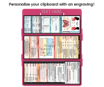 WhiteCoat Clipboard® Trifold - Pink Respiratory Therapy Edition