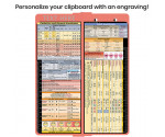 WhiteCoat Clipboard® Vertical - Coral Anesthesia Edition