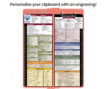 WhiteCoat Clipboard® Vertical - Coral Pharmacy Edition