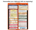 WhiteCoat Clipboard® - Vertical - Orange Pediatric Edition