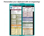 WhiteCoat Clipboard® Vertical - Teal Pharmacy Edition