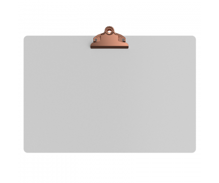 White Aluminum 17 x11 Ledger Clipboard with Butterfly Clip