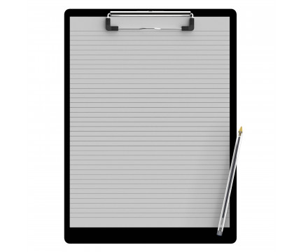Letter Size 8.5 x 11 Aluminum Clipboard | Black
