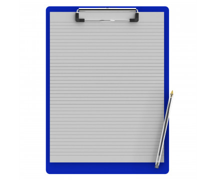 Letter Size 8.5 x 11 Aluminum Clipboard | Blue
