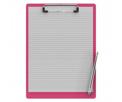 Letter Size 8.5 x 11 Aluminum Clipboard | Pink