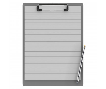Letter Size 8.5 x 11 Aluminum Clipboard | Silver