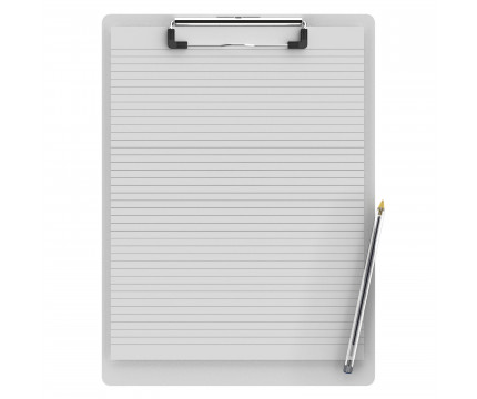 Letter Size 8.5 x 11 Aluminum Clipboard | White