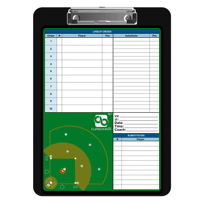 Flat Plastic Baseball Clipboard