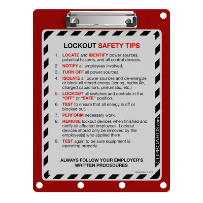 Lockout Clipboard | Red