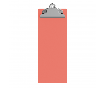 4.25 x 11 Aluminum Server Clipboard - Coral