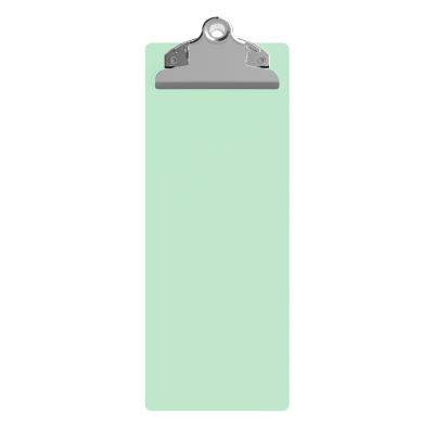 4.25 x 11 Aluminum Server Clipboard - Mint