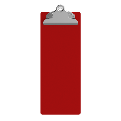 4.25 x 11 Aluminum Server Clipboard - Red