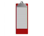 4.25 x 11 Aluminum Server Clipboard - Red