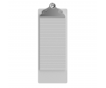 4.25 x 11 Aluminum Server Clipboard - White