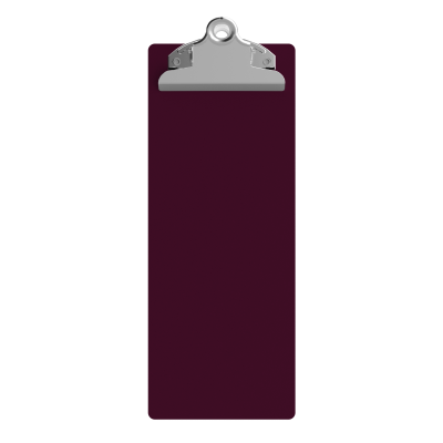 4.25 x 11 Aluminum Server Clipboard - Wine