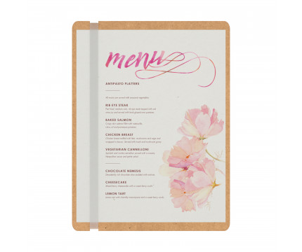 MDF Single Band Vertical Menu Board 