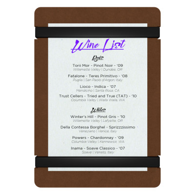 HDF Small Menu Holder