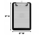 Memo Size 5 x 8 Plastic Clipboard | Black