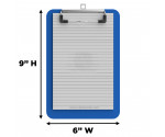 Memo Size 5 x 8 Plastic Clipboard | Blue