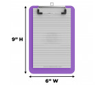 Memo Size 5 x 8 Plastic Clipboard | Lilac