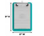 Memo Size 5 x 8 Plastic Clipboard | Teal