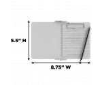 White Mini Novel ISO Clipboard - Slightly Damaged