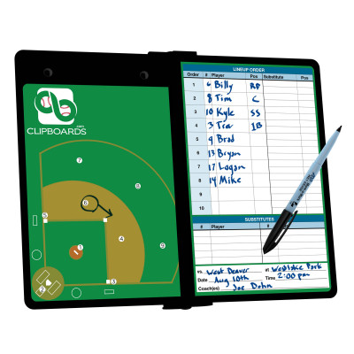 Blackout Baseball Clipboard