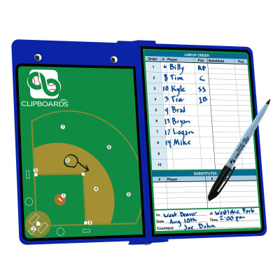 Blue Baseball Clipboard