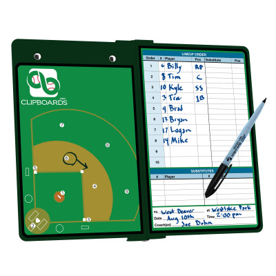 Green Baseball Clipboard