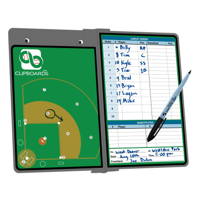 Silver Baseball Clipboard