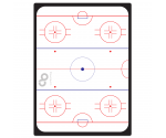 Flat Hockey Rink Adhesive Reference Label 
