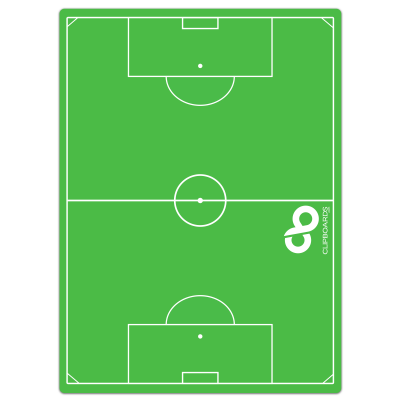 Flat Soccer Field Adhesive Reference Label 