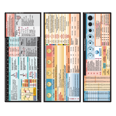 Trifold Nursing Adhesive Reference Label 
