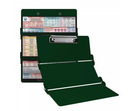 WhiteCoat Clipboard® Trifold - Green Anesthesia Edition