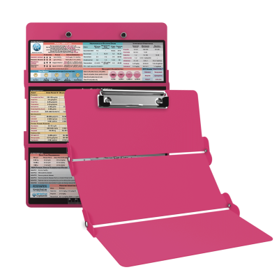 WhiteCoat Clipboard® Trifold - Pink Anesthesia Edition