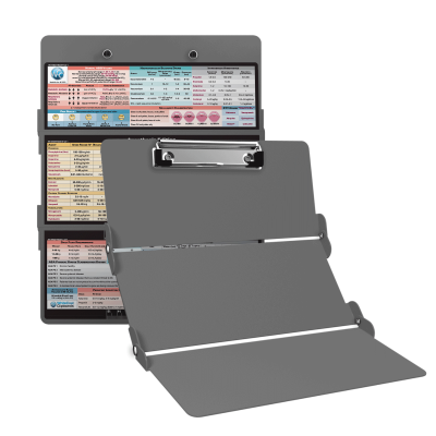 WhiteCoat Clipboard® Trifold - Silver Anesthesia Edition