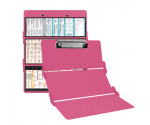 WhiteCoat Clipboard® Trifold - Pink Cardiology Edition
