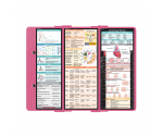 WhiteCoat Clipboard® Trifold - Pink Cardiology Edition