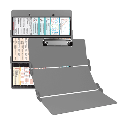 WhiteCoat Clipboard® Trifold - Silver Cardiology Edition