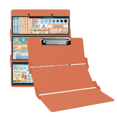 WhiteCoat Clipboard® Trifold - Coral Nursing Edition